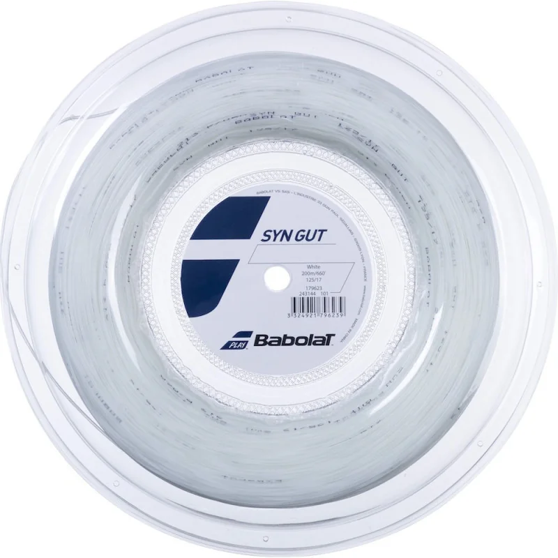 Babolat Syn Gut Blanc 200m - Cordage pour raquette de tennis