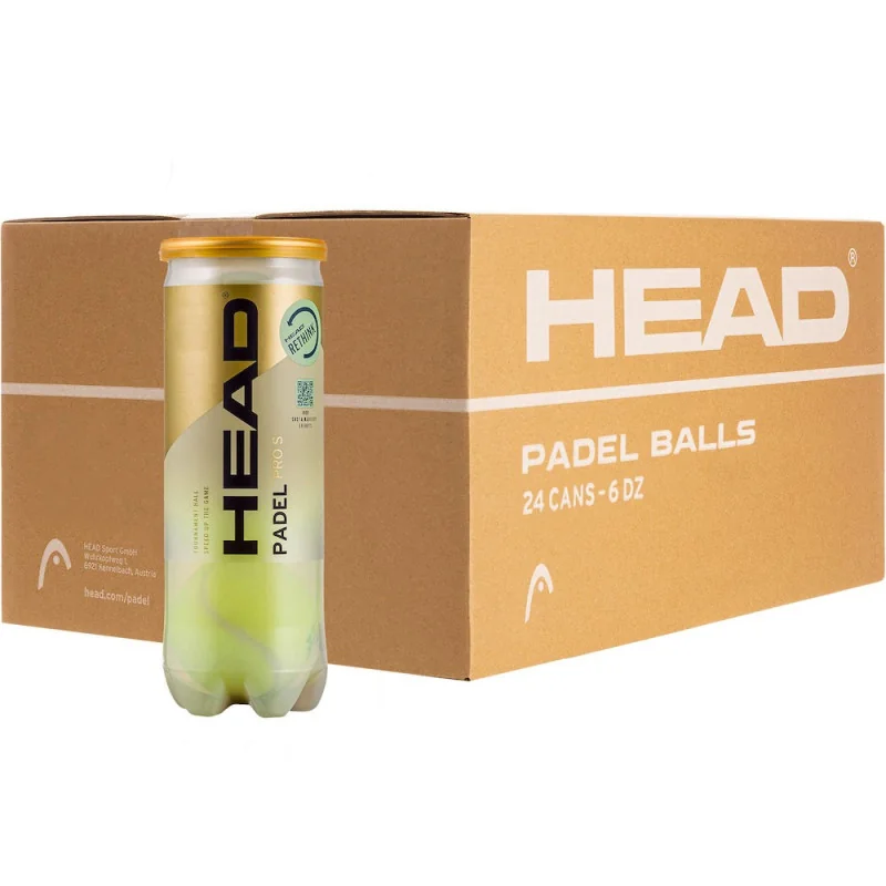Head Padel Pro Carton de 24 Tubes - Balles de padel