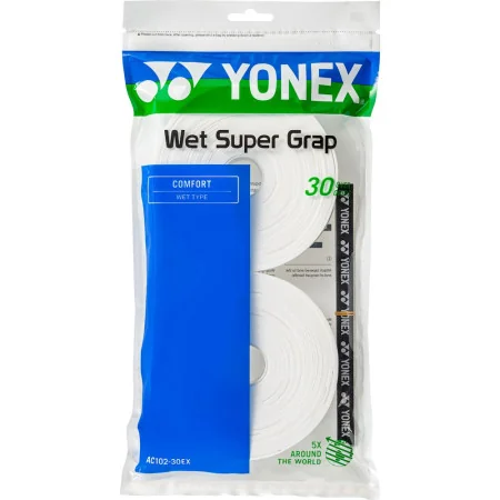 Yonex Surgrips Super Grap Synthetic Overgrip X30 Blanc