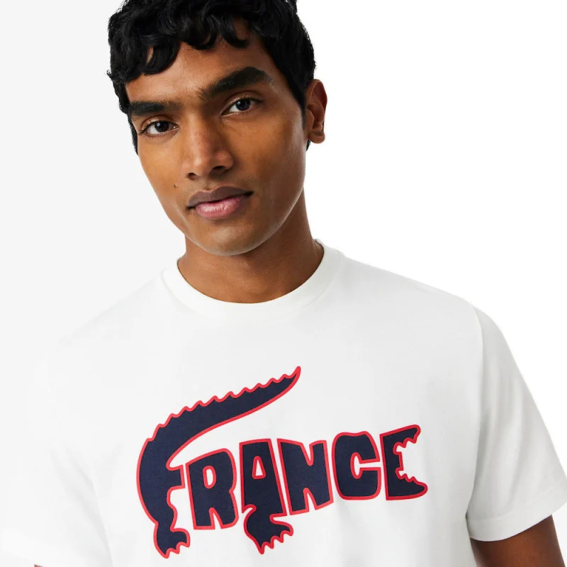 Lacoste Tee Shirt Equipe de France Homme PE26 Blanc